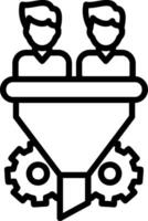 Conversion Rate Line Icon vector