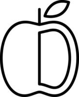 Apple Line Icon vector