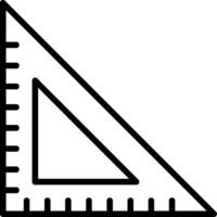 Triangular Ruler Line Icon vector
