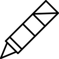 Crayon Line Icon vector
