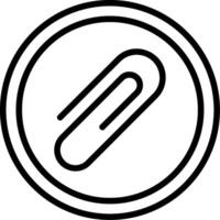 Paper Clip Line Icon vector