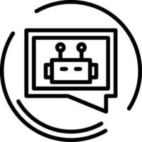 Auto Reply Line Icon vector