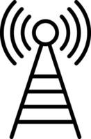 icono de línea de transmisión vector