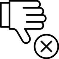 Dislike Line Icon vector