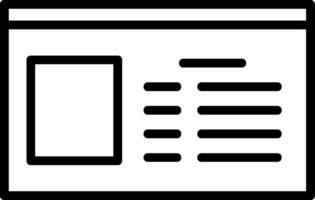 Id Card Line Icon vector