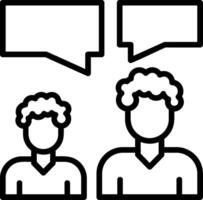 Discussion Line Icon vector