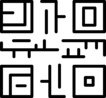 QR Code Line Icon vector