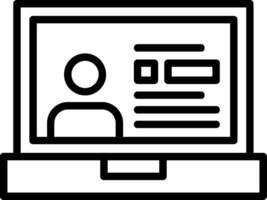 Profile Line Icon vector