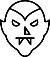 Dracula Line Icon vector