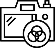 Camera Filter Line Icon vector