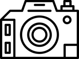 Dslr Camera Line Icon vector