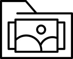Images Folder Line Icon vector