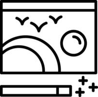 Photo Editing Line Icon vector