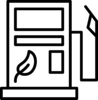 Biofuel Station Line Icon vector
