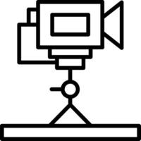 Tripod Camera Line Icon vector