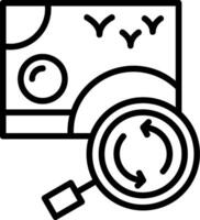 Search Image Line Icon vector
