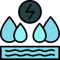 Hydroelectricity Line Filled Icon vector