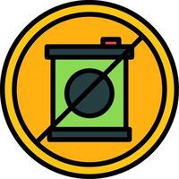 No Fossil Fuels Line Filled Icon vector