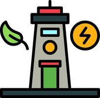 Tidal Power Line Filled Icon vector