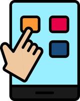 Interaction Design Line Filled Icon vector