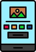 High Fidelity Wireframe Line Filled Icon vector