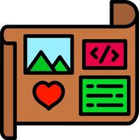 Mockup Line Filled Icon vector