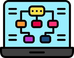Information Architecture Line Filled Icon vector