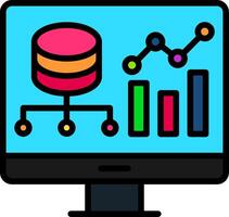 Data Driven Line Filled Icon vector