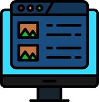 Landing Page Line Filled Icon vector