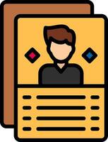 User Persona Line Filled Icon vector