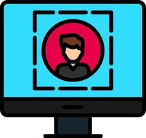 User Centered Design Line Filled Icon vector