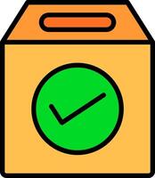 Checkbox Line Filled Icon vector