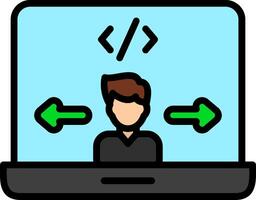 End Users Line Filled Icon vector