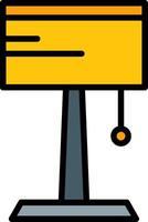 Desk Lamp Line Filled Icon vector