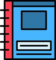 Notebook Line Filled Icon vector