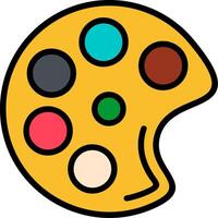 Paint Palette Line Filled Icon vector