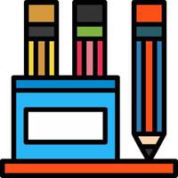 Pencil Case Line Filled Icon vector