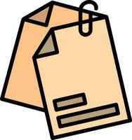 Attached File Line Filled Icon vector