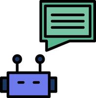Chatbot Line Filled Icon vector