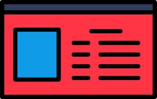 Id Card Line Filled Icon vector