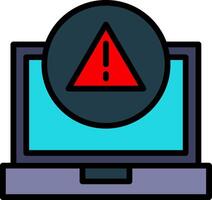 Error Line Filled Icon vector