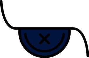 Eye Patch Line Filled Icon vector