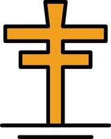 Cross Line Filled Icon vector