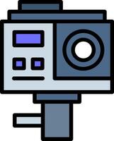Action Camera Line Filled Icon vector