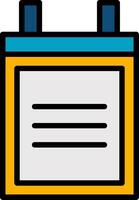 Camera Battery Line Filled Icon vector
