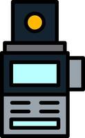 Camera Meter Line Filled Icon vector