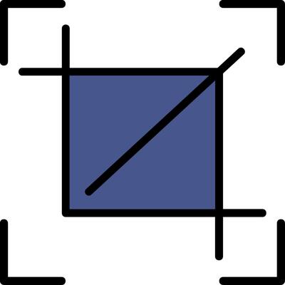 Crop Line Filled Icon