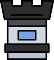 Camera Lens Line Filled Icon vector