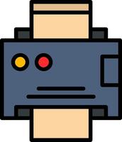 Printer Line Filled Icon vector