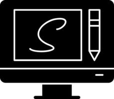 Sketching Glyph Icon vector